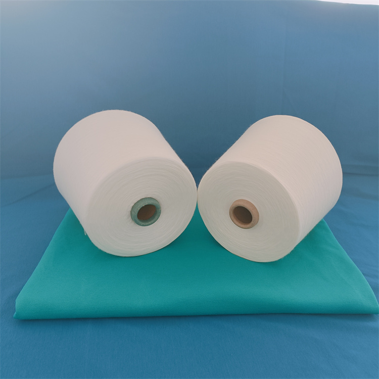 粘胶染色纱对于染色有什么要求？ 2406源头工厂17667199207 涤粘AB纱 涤粘包芯纱