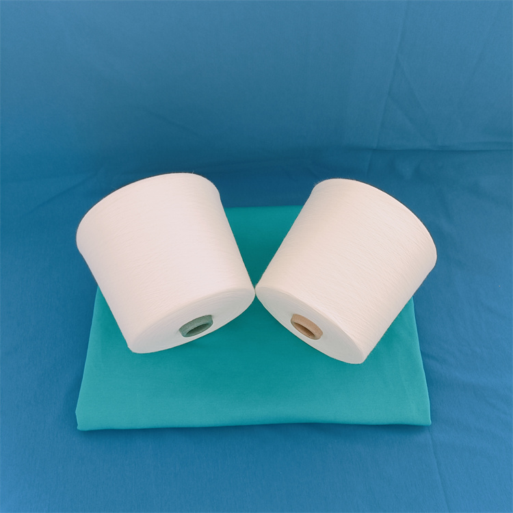 涤粘包芯纱是什么面料？2406规格齐全17667199207 涤粘色纺纱 竹纤维纱